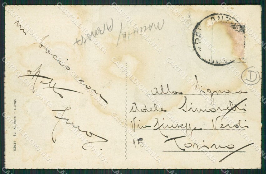 Verbania Pallanza Battello MACCHIE ABRASA cartolina QZ1847 – retro