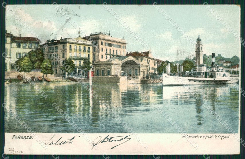 Verbania Pallanza Battello PIEGHINE cartolina QZ1850 – fronte