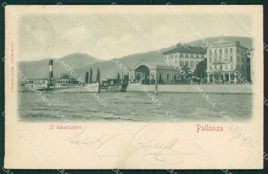 Verbania Pallanza Battello PIEGA cartolina QZ1851 – fronte