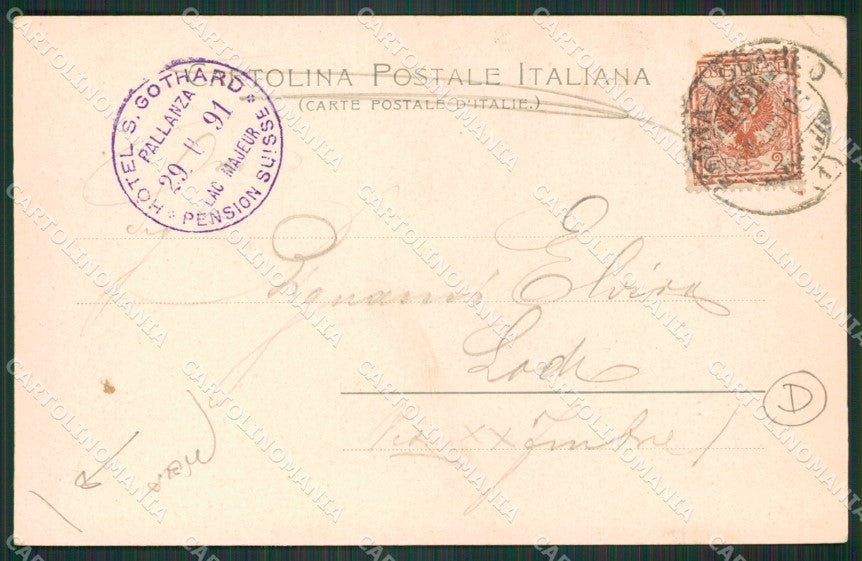 Verbania Pallanza Battello PIEGA cartolina QZ1851 – retro