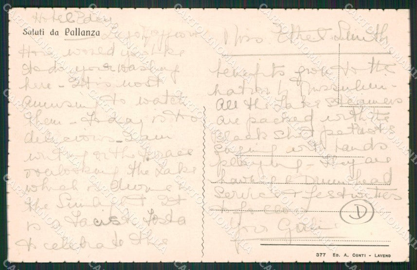 Verbania Pallanza cartolina QZ1853 – retro