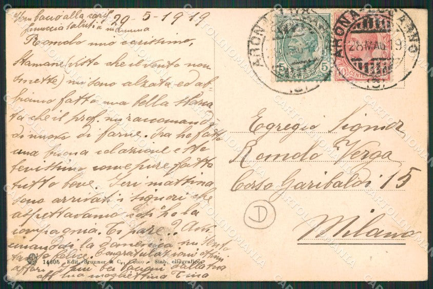 Verbania Pallanza cartolina QZ1857 – retro