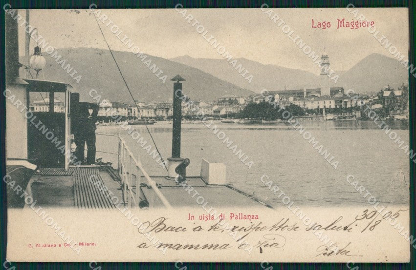 Verbania Pallanza Battello cartolina QZ1858 – fronte