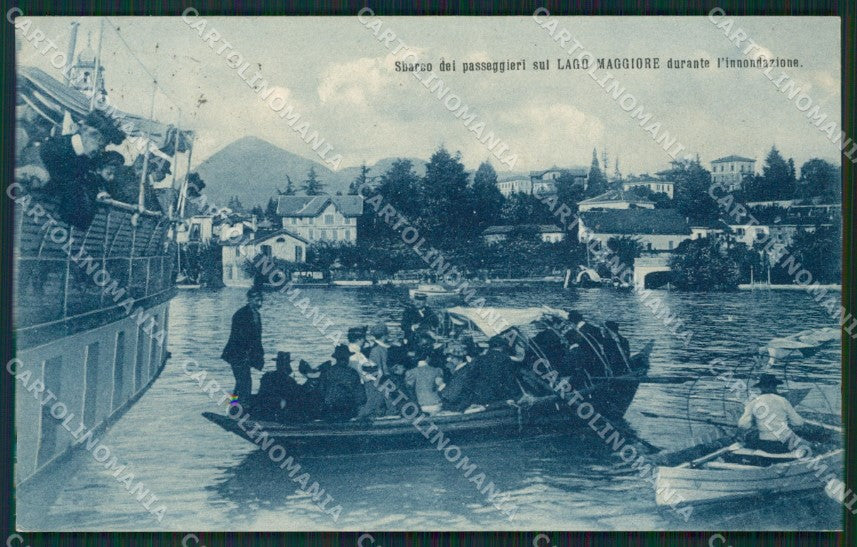Verbania Pallanza Inondazione Alluvione PIEGA cartolina QZ1892 – fronte