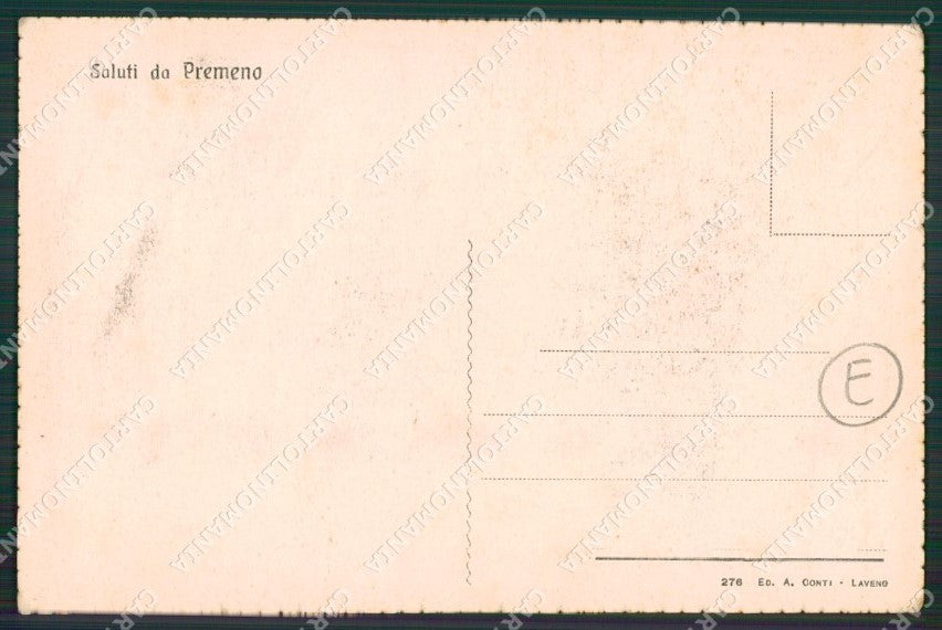 Verbania Premeno cartolina QZ1907 – retro