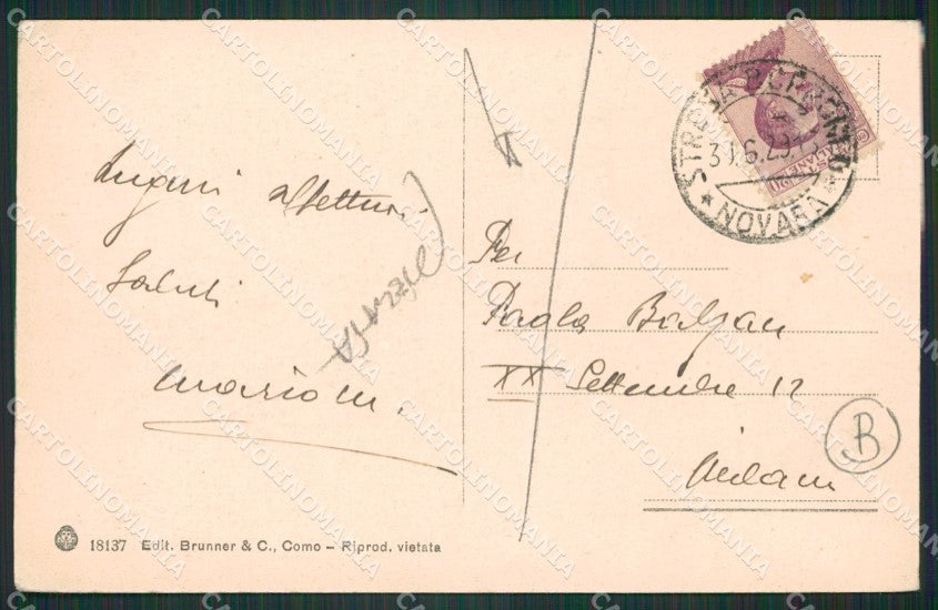 Verbania Stresa PIEGATA cartolina QZ1947 – retro