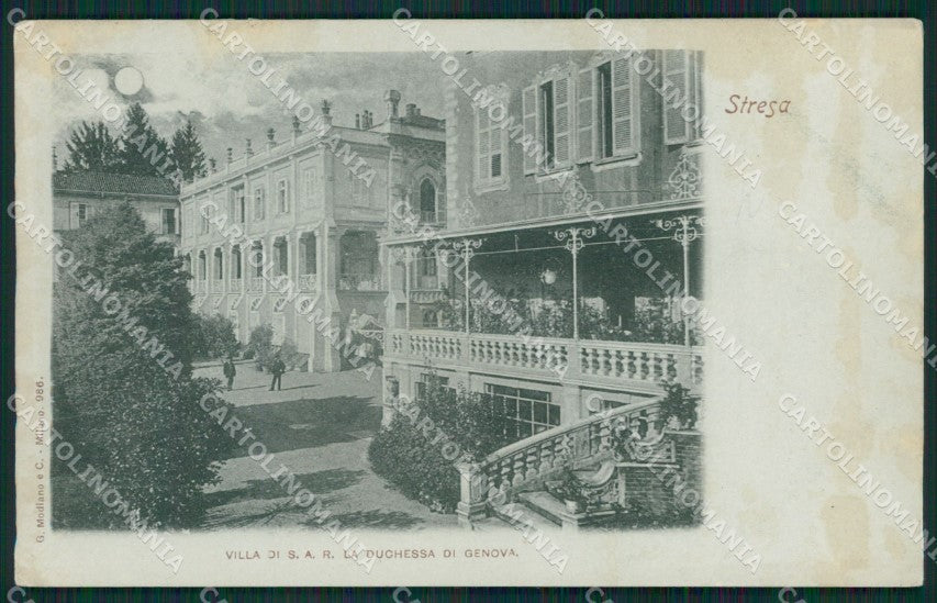 Verbania Stresa Chiaro di Luna cartolina QZ1994 – fronte