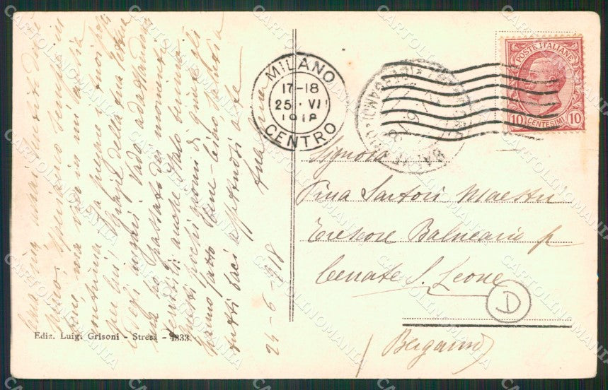 Verbania Stresa cartolina QZ2005 – retro