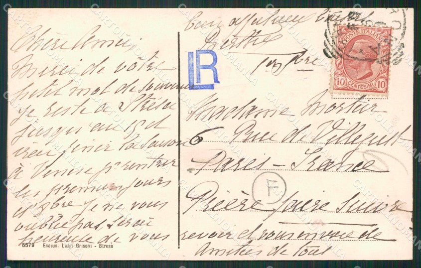 Verbania Stresa cartolina QZ2026 – retro