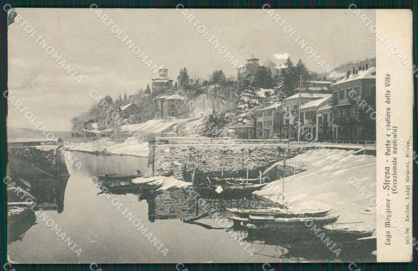 Verbania Stresa Nevicata cartolina QZ2029 – fronte