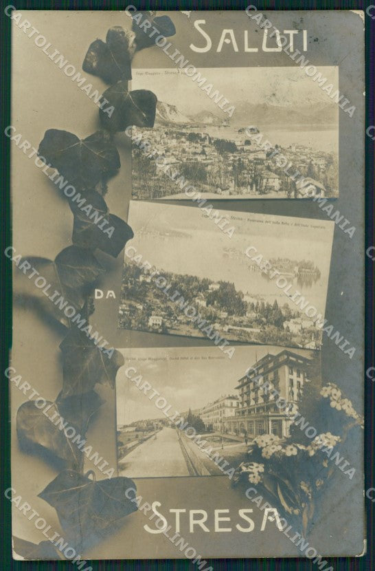 Verbania Stresa Saluti da Foto cartolina QZ2036 – fronte