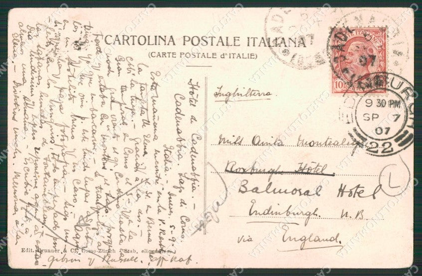 Verbania Stresa Suonatori Cornamusa PIEGA cartolina QZ2054 – retro