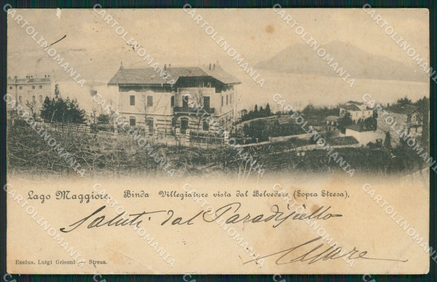 Verbania Stresa Binda STRAPPINO PIEGA cartolina QZ2077 – fronte