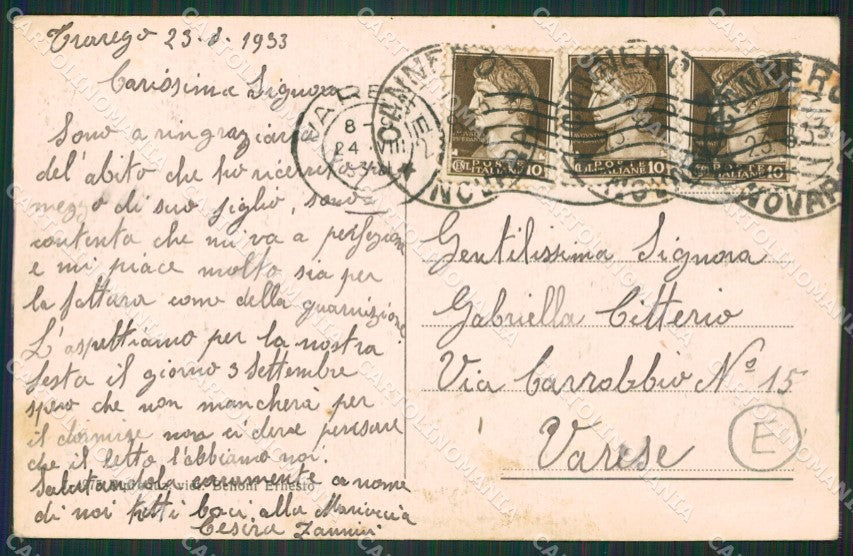 Verbania Trarego Cheglio cartolina QZ2109 – retro