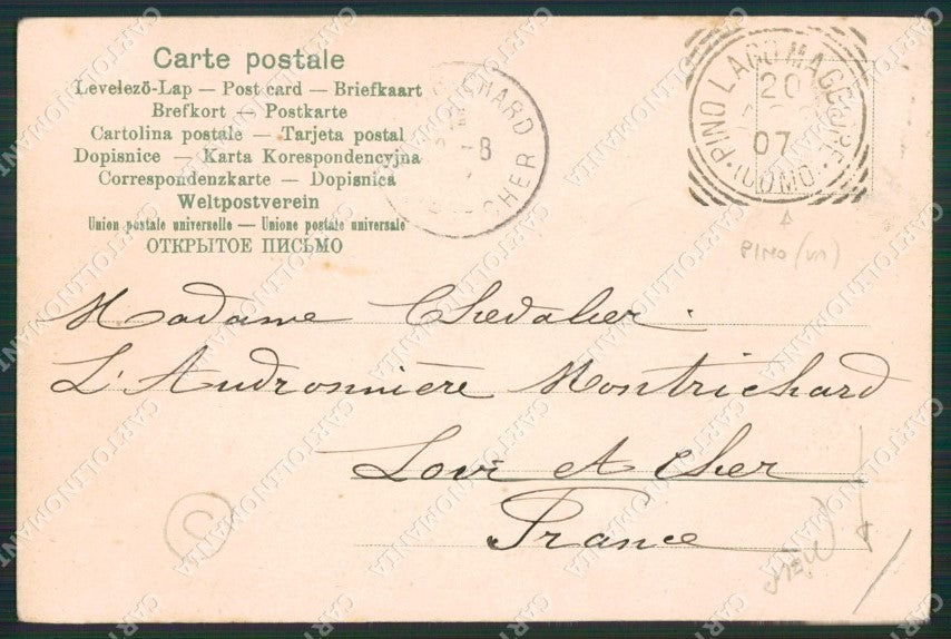 Verbania Lago Maggiore Costumi PIEGA cartolina QZ2126 – retro