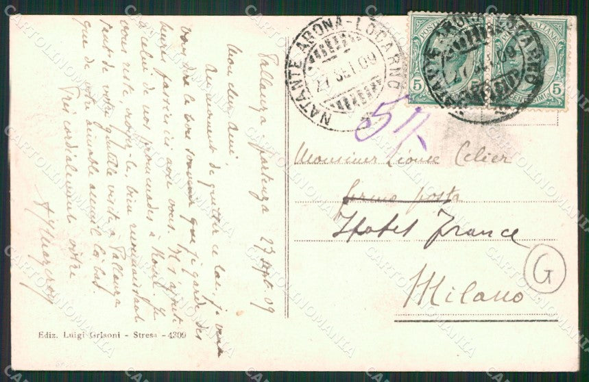 Varese Lago Maggiore Laveno Sasso di Ferro cartolina QZ2151 – retro