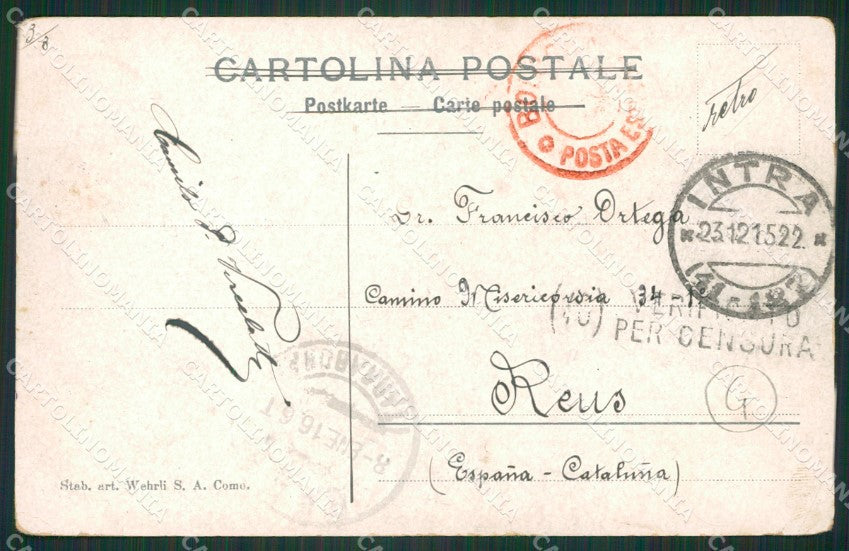 Verbania Lago Maggiore cartolina QZ2154 – retro