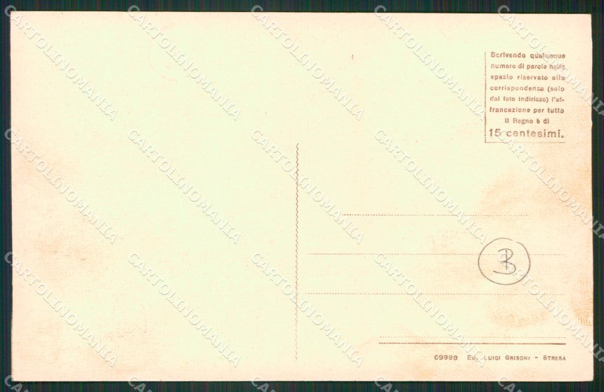 Verbania Lago Maggiore Battello cartolina QZ2161 – retro