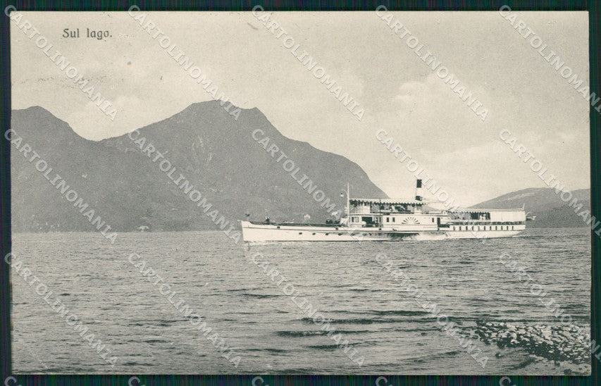 Verbania Lago Maggiore Battello PIEGA cartolina QZ2164 – fronte