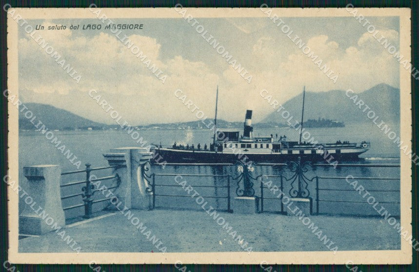 Verbania Lago Maggiore Battello cartolina QZ2180 – fronte