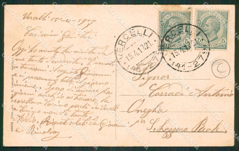 Vercelli città cartolina QZ2206 – retro