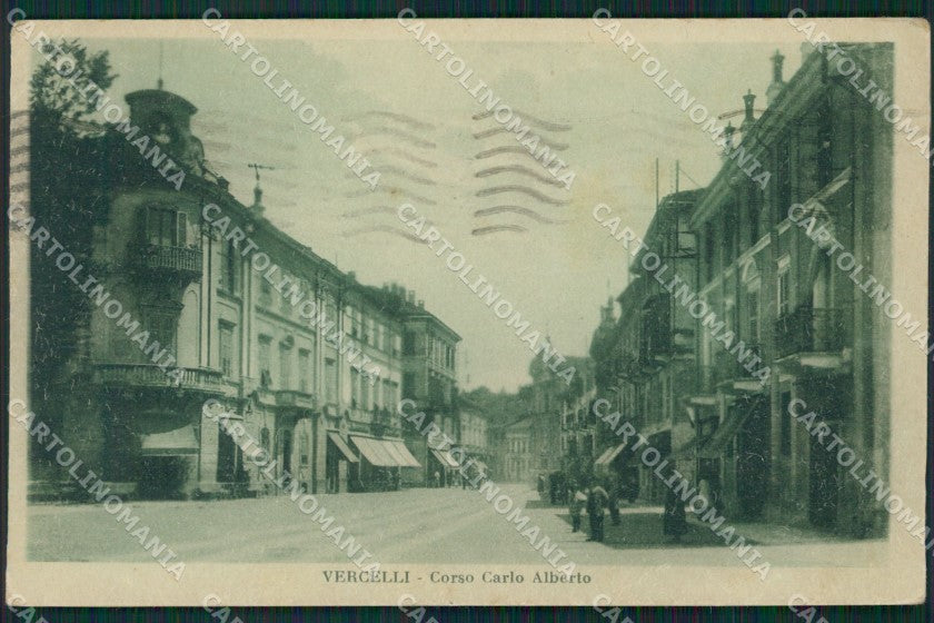 Vercelli città PIEGHE cartolina QZ2210 – fronte