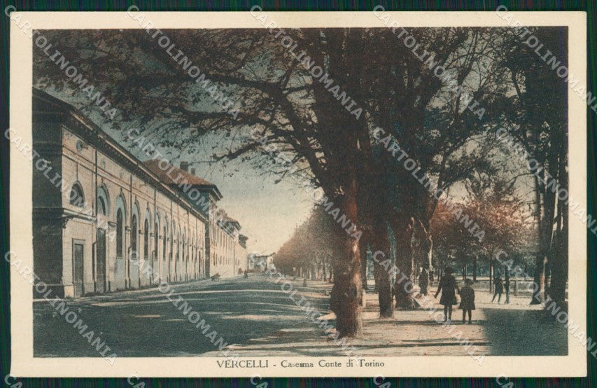 Vercelli città Caserma cartolina QZ2217 – fronte