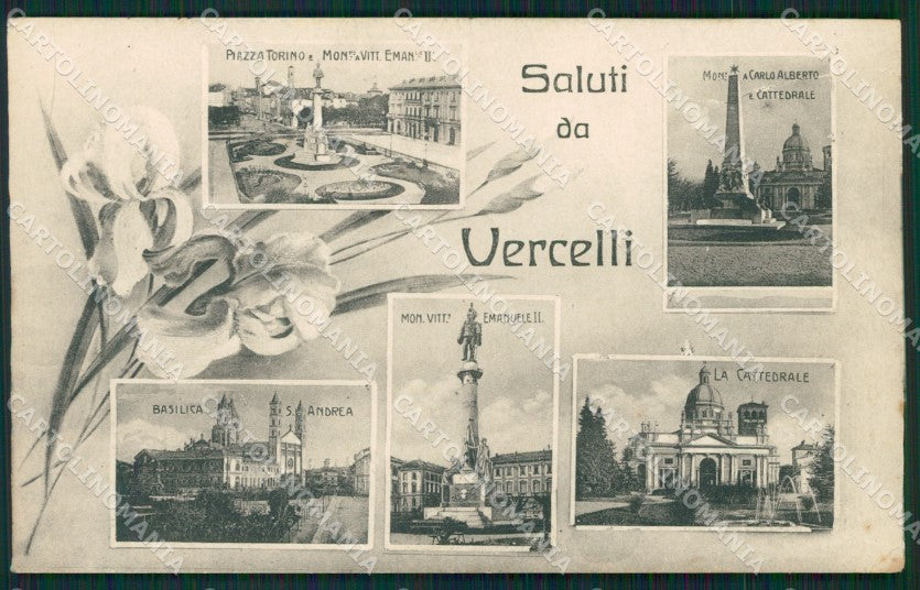 Vercelli città Saluti da cartolina QZ2237 – fronte