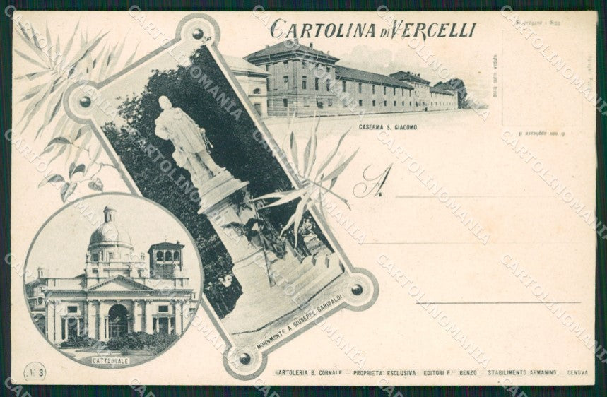 Vercelli città Garibaldi SCOLLATA cartolina QZ2238 – fronte
