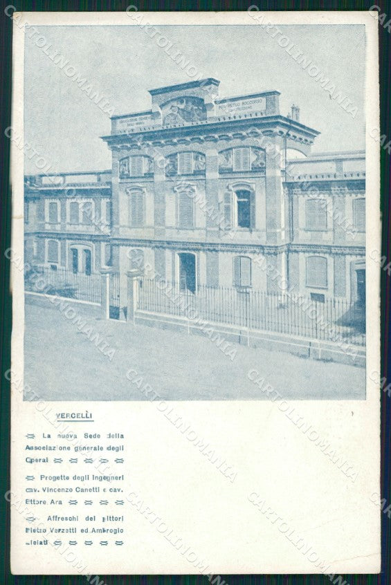 Vercelli città STRAPPINO PIEGHE cartolina QZ2243 – fronte