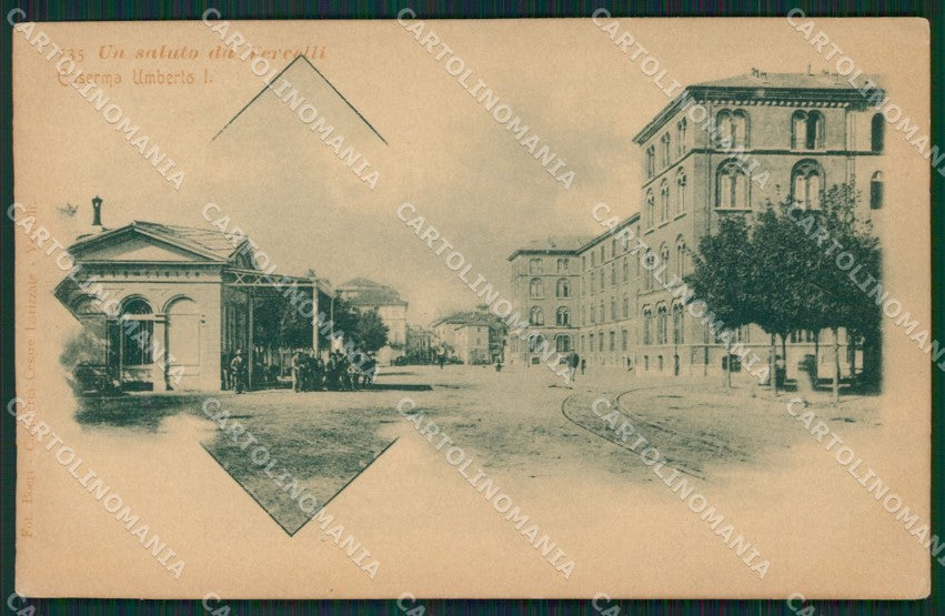 Vercelli città Caserma cartolina QZ2248 – fronte