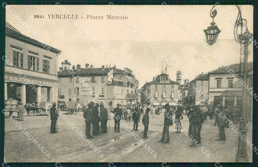 Vercelli città Mercato cartolina QZ2264 – fronte