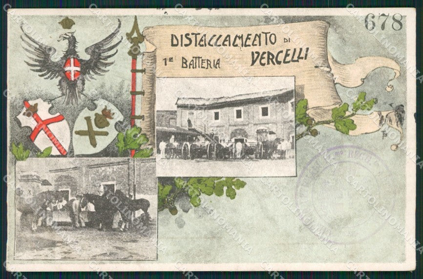 Vercelli città Militari cartolina QZ2265 – fronte