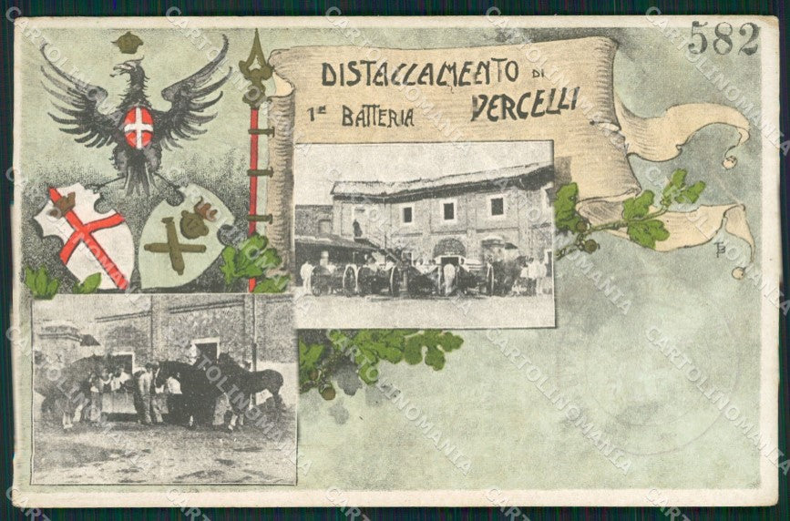 Vercelli città Militari cartolina QZ2266 – fronte
