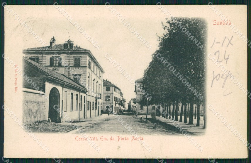 Vercelli Santhià cartolina QZ2300 – fronte