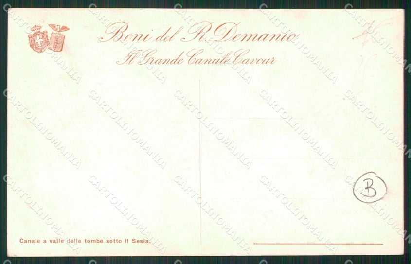 Vercelli Santhià Canale Cavour cartolina QZ2315 – retro