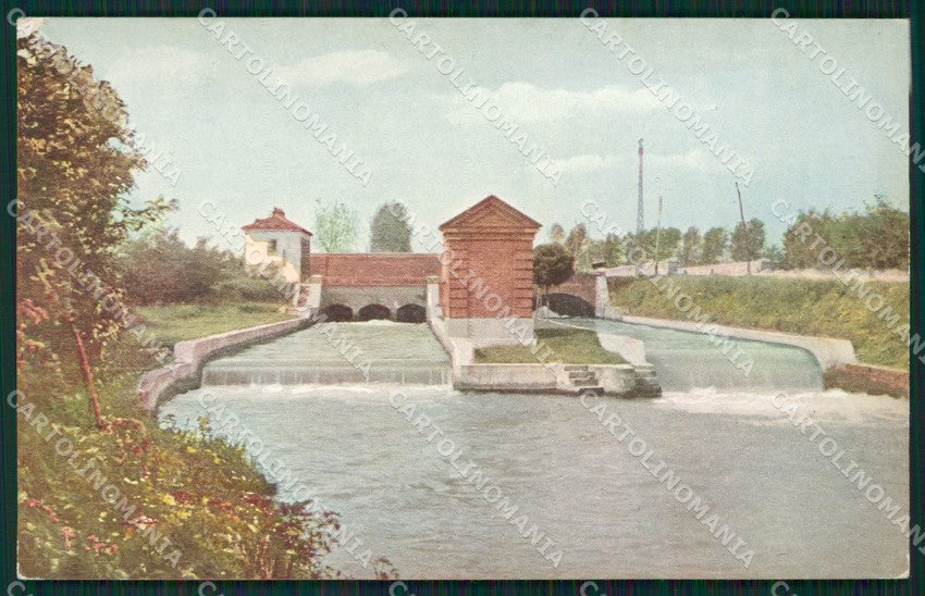 Vercelli San Germano Canale Cavour cartolina QZ2321 – fronte