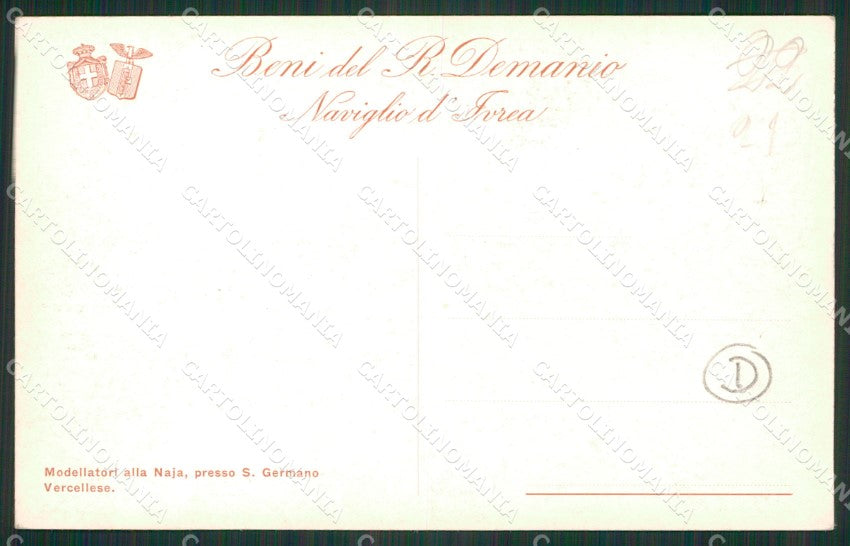 Vercelli San Germano Canale Cavour cartolina QZ2321 – retro