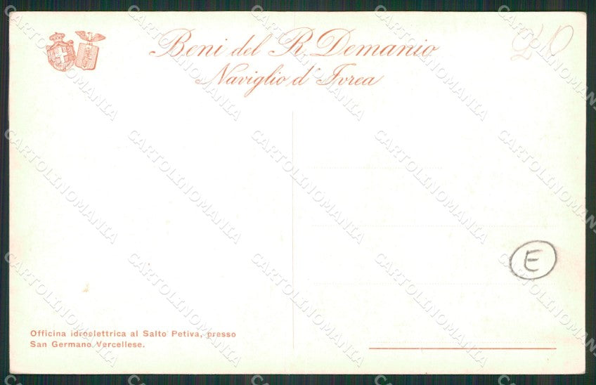Vercelli San Germano Canale Cavour cartolina QZ2326 – retro