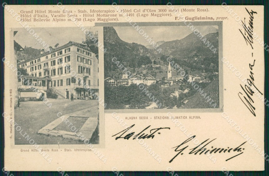 Vercelli Alagna Sesia cartolina QZ2332 – fronte