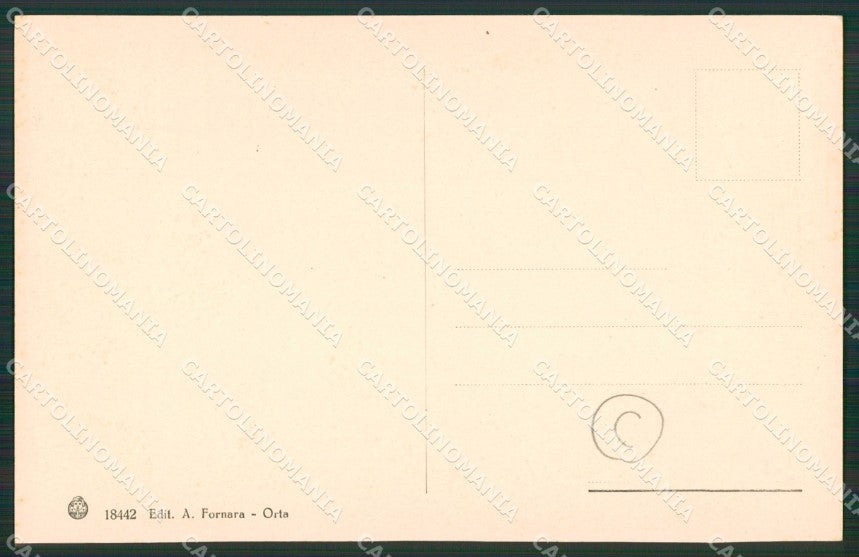 Novara Orta San Giulio cartolina QZ2338 – retro
