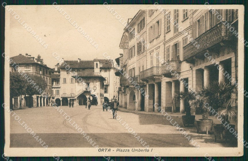 Novara Orta San Giulio PIEGA cartolina QZ2347 – fronte