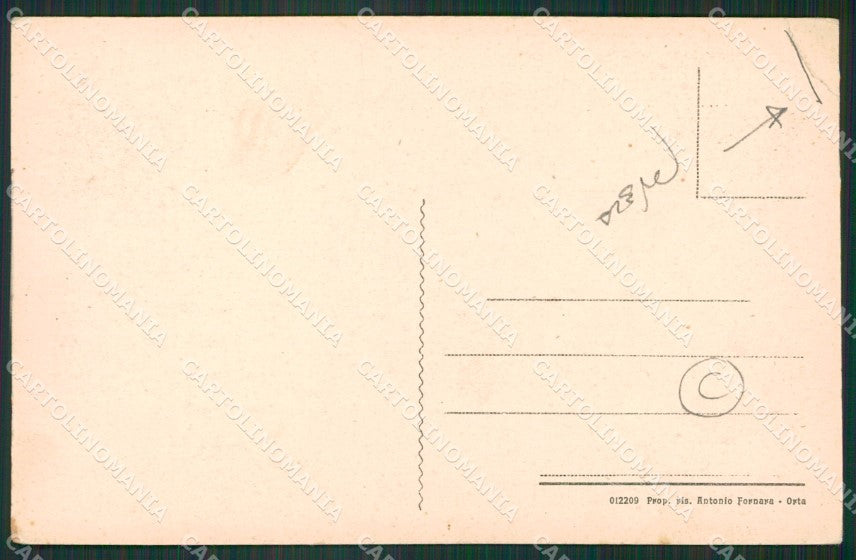 Novara Orta San Giulio PIEGA cartolina QZ2347 – retro