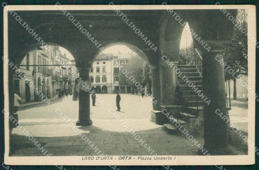 Novara Orta San Giulio ANGOLINO SCOLLATO cartolina QZ2352 – fronte