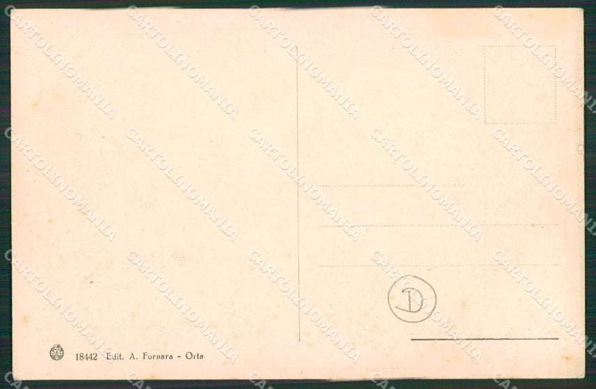 Novara Orta San Giulio cartolina QZ2358 – retro