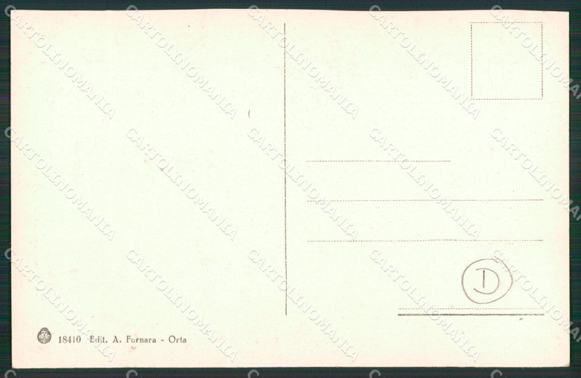 Novara Orta San Giulio cartolina QZ2361 – retro