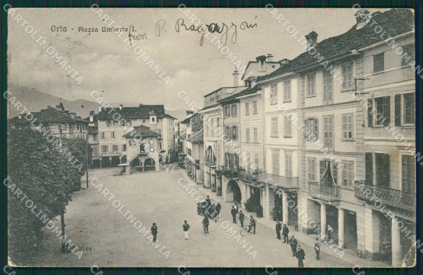 Novara Orta San Giulio PIEGHE cartolina QZ2365 – fronte