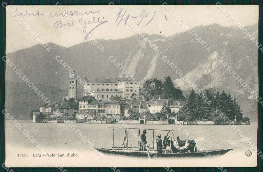 Novara Orta San Giulio PIEGHINA cartolina QZ2366 – fronte