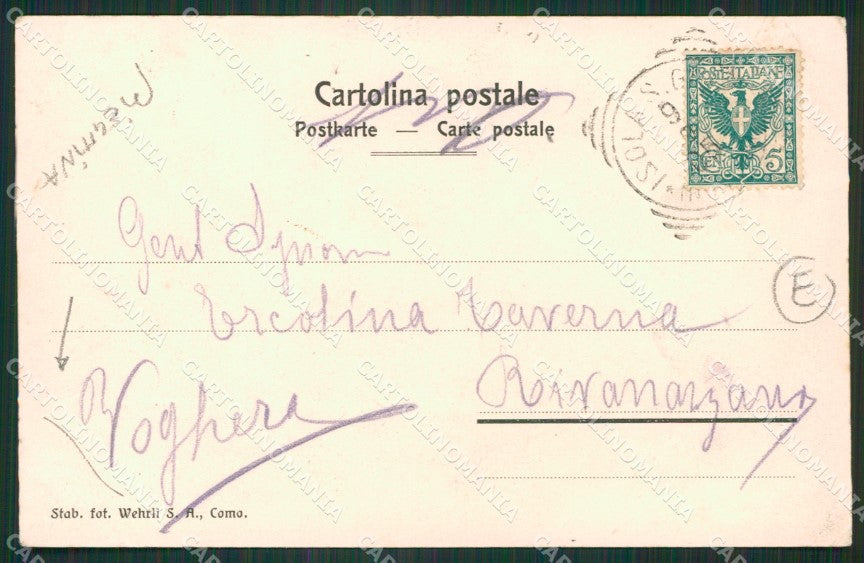 Novara Orta San Giulio PIEGHINA cartolina QZ2366 – retro