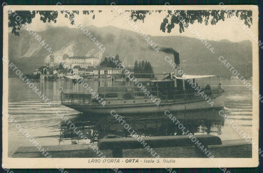 Novara Orta San Giulio Battello cartolina QZ2368 – fronte